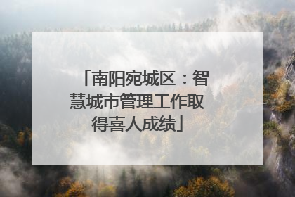 南阳宛城区：智慧城市管理工作取得喜人成绩