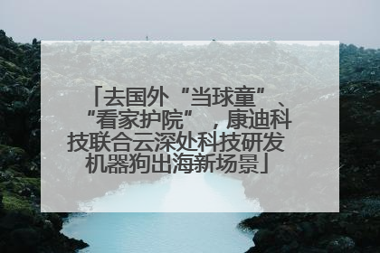 去国外“当球童”、“看家护院”，康迪科技联合云深处科技研发机器狗出海新场景