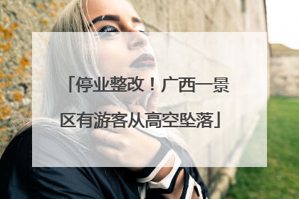 停业整改！广西一景区有游客从高空坠落