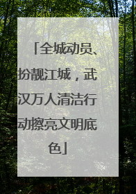 全城动员、扮靓江城，武汉万人清洁行动擦亮文明底色