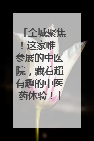 全城聚焦！这家唯一参展的中医院，藏着超有趣的中医药体验！