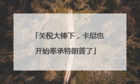 关税大棒下，卡尼也开始奉承特朗普了