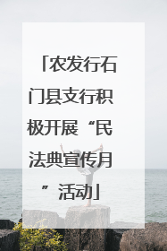 农发行石门县支行积极开展“民法典宣传月”活动