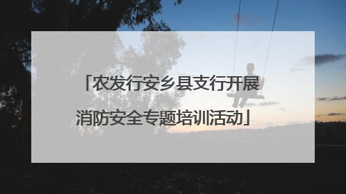 农发行安乡县支行开展消防安全专题培训活动
