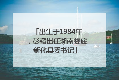出生于1984年，彭韬出任湖南娄底新化县委书记