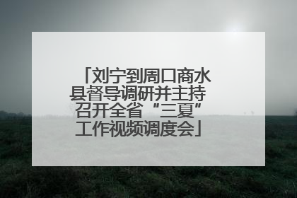 刘宁到周口商水县督导调研并主持召开全省“三夏”工作视频调度会