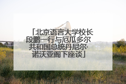 北京语言大学校长段鹏一行与厄瓜多尔共和国总统丹尼尔·诺沃亚阁下座谈