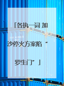 各执一词 加沙停火方案陷“罗生门”