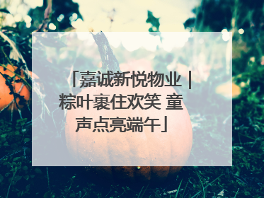 嘉诚新悦物业｜粽叶裹住欢笑 童声点亮端午