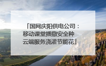 国网庆阳供电公司：移动课堂播撒安全种 云端服务浇灌节能花