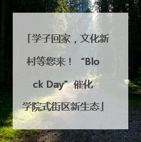学子回家，文化新村等您来！“Block Day”催化学院式街区新生态