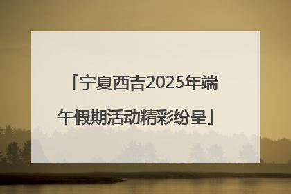 宁夏西吉2025年端午假期活动精彩纷呈