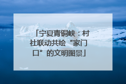 宁夏青铜峡：村社联动共绘“家门口”的文明图景