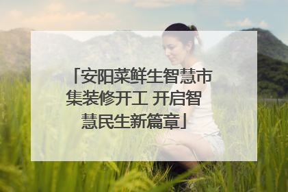 安阳菜鲜生智慧市集装修开工 开启智慧民生新篇章