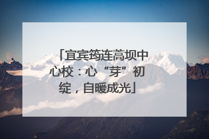 宜宾筠连蒿坝中心校：心“芽”初绽，自暖成光