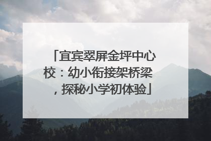 宜宾翠屏金坪中心校：幼小衔接架桥梁，探秘小学初体验