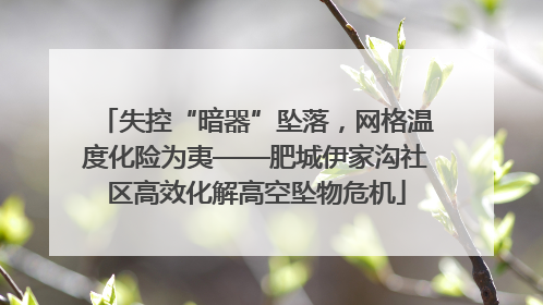 失控“暗器”坠落，网格温度化险为夷——肥城伊家沟社区高效化解高空坠物危机