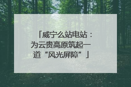 威宁么站电站：为云贵高原筑起一道“风光屏障”