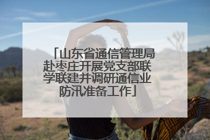山东省通信管理局赴枣庄开展党支部联学联建并调研通信业防汛准备工作