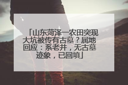山东菏泽一农田突现大坑被传有古墓？属地回应：系老井，无古墓迹象，已回填