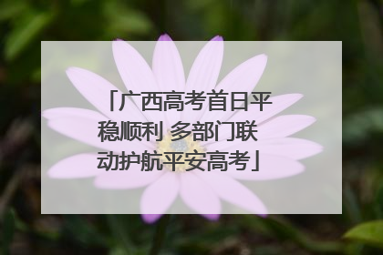 广西高考首日平稳顺利 多部门联动护航平安高考