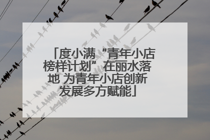 度小满“青年小店榜样计划”在丽水落地 为青年小店创新发展多方赋能