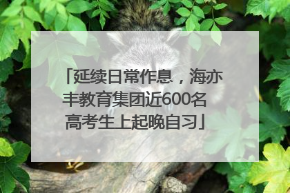 延续日常作息，海亦丰教育集团近600名高考生上起晚自习