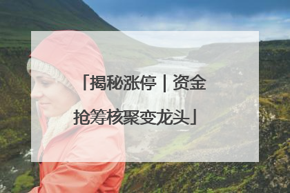 揭秘涨停｜资金抢筹核聚变龙头