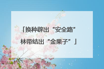 换种辟出“安全路” 林带结出“金果子”