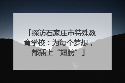探访石家庄市特殊教育学校：为每个梦想，都插上“翅膀”