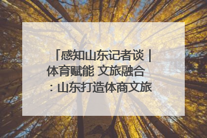 感知山东记者谈｜体育赋能 文旅融合：山东打造体商文旅融合发展新格局