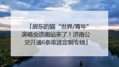 房东的猫“世界/青年”演唱会济南站来了！济南公交开通6条歌迷定制专线