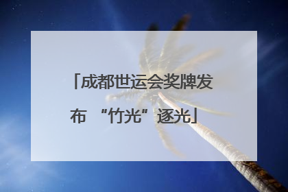 成都世运会奖牌发布 “竹光”逐光