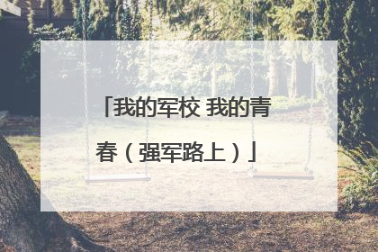 我的军校 我的青春（强军路上）