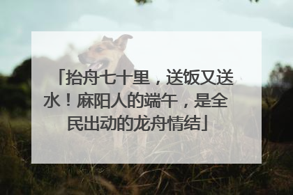 抬舟七十里，送饭又送水！麻阳人的端午，是全民出动的龙舟情结