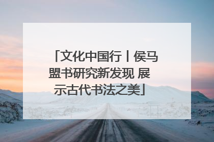 文化中国行丨侯马盟书研究新发现 展示古代书法之美