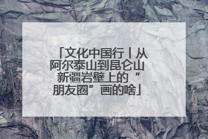 文化中国行丨从阿尔泰山到昆仑山 新疆岩壁上的“朋友圈”画的啥
