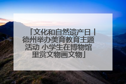 文化和自然遗产日丨德州举办美育教育主题活动 小学生在博物馆里赏文物画文物