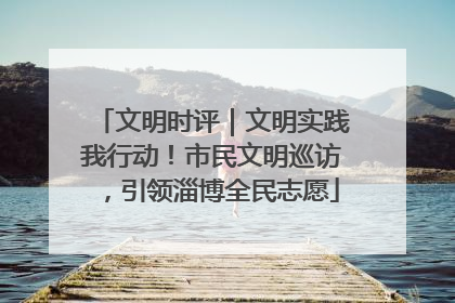 文明时评｜文明实践我行动！市民文明巡访，引领淄博全民志愿