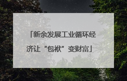 新余发展工业循环经济让“包袱”变财富