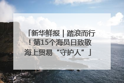 新华鲜报｜踏浪而行！第15个海员日致敬海上贸易“守护人”