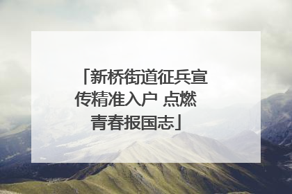 新桥街道征兵宣传精准入户 点燃青春报国志