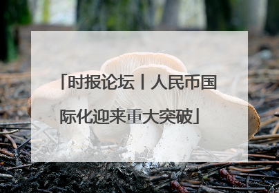 时报论坛丨人民币国际化迎来重大突破