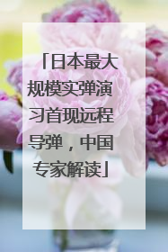 日本最大规模实弹演习首现远程导弹，中国专家解读