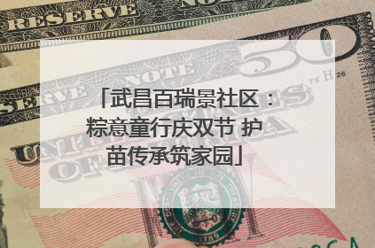 武昌百瑞景社区：粽意童行庆双节 护苗传承筑家园