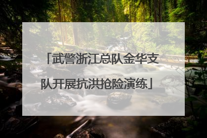 武警浙江总队金华支队开展抗洪抢险演练
