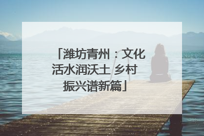 潍坊青州：文化活水润沃土 乡村振兴谱新篇