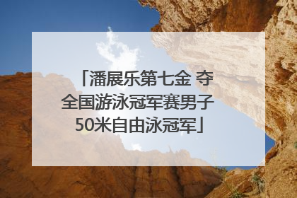 潘展乐第七金 夺全国游泳冠军赛男子50米自由泳冠军