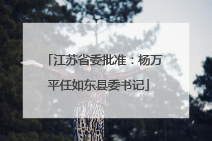 江苏省委批准：杨万平任如东县委书记