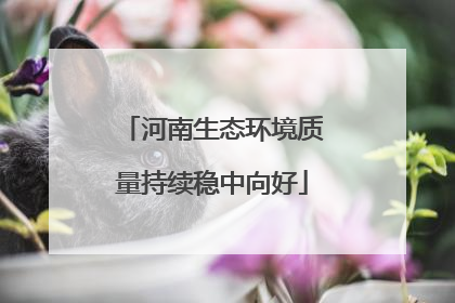 河南生态环境质量持续稳中向好
